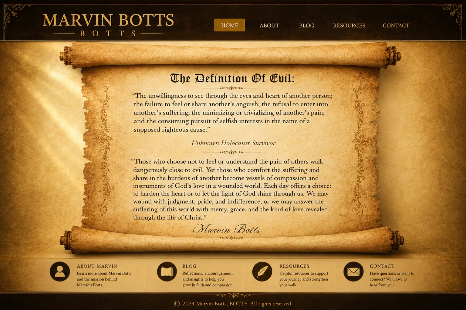 Marvin Botts Landing Page